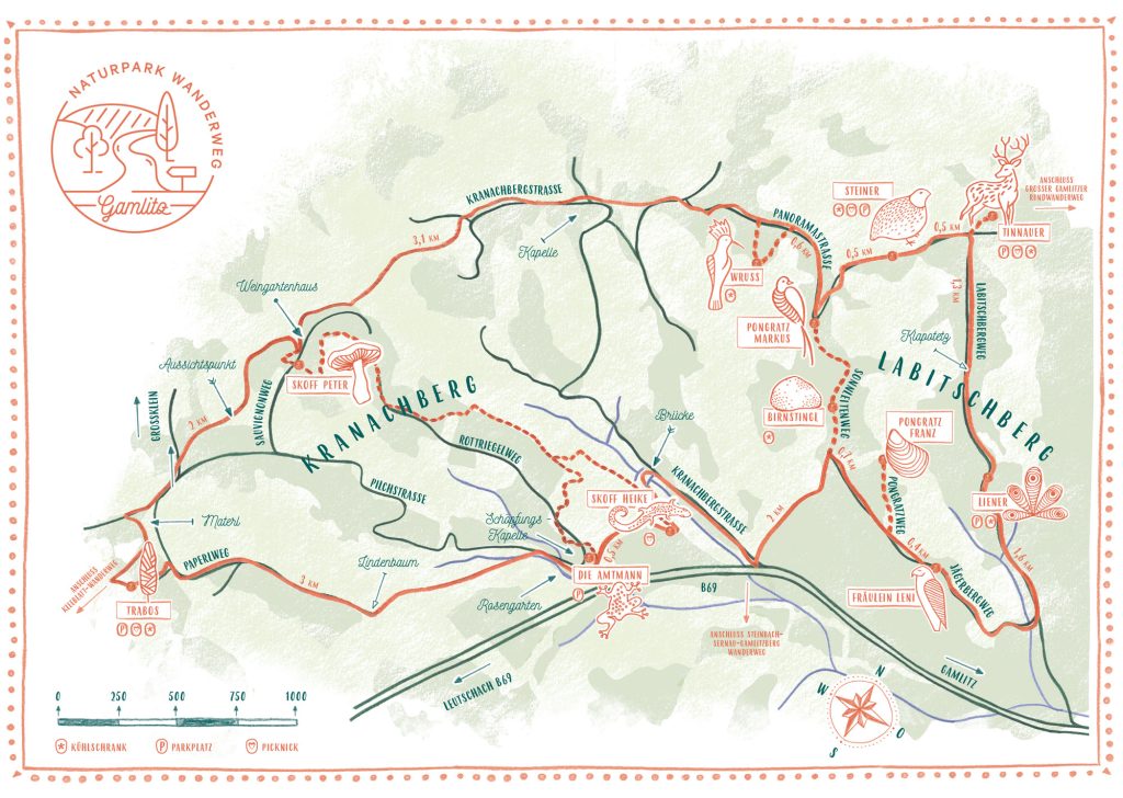 Karte vom Naturparkwanderweg