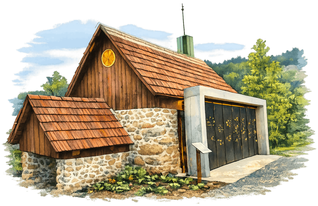 Bild von der Schöpfungskapelle von außen